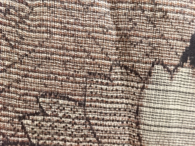  アンティーク　花模様織り出し本場村山泥大島紬長羽織